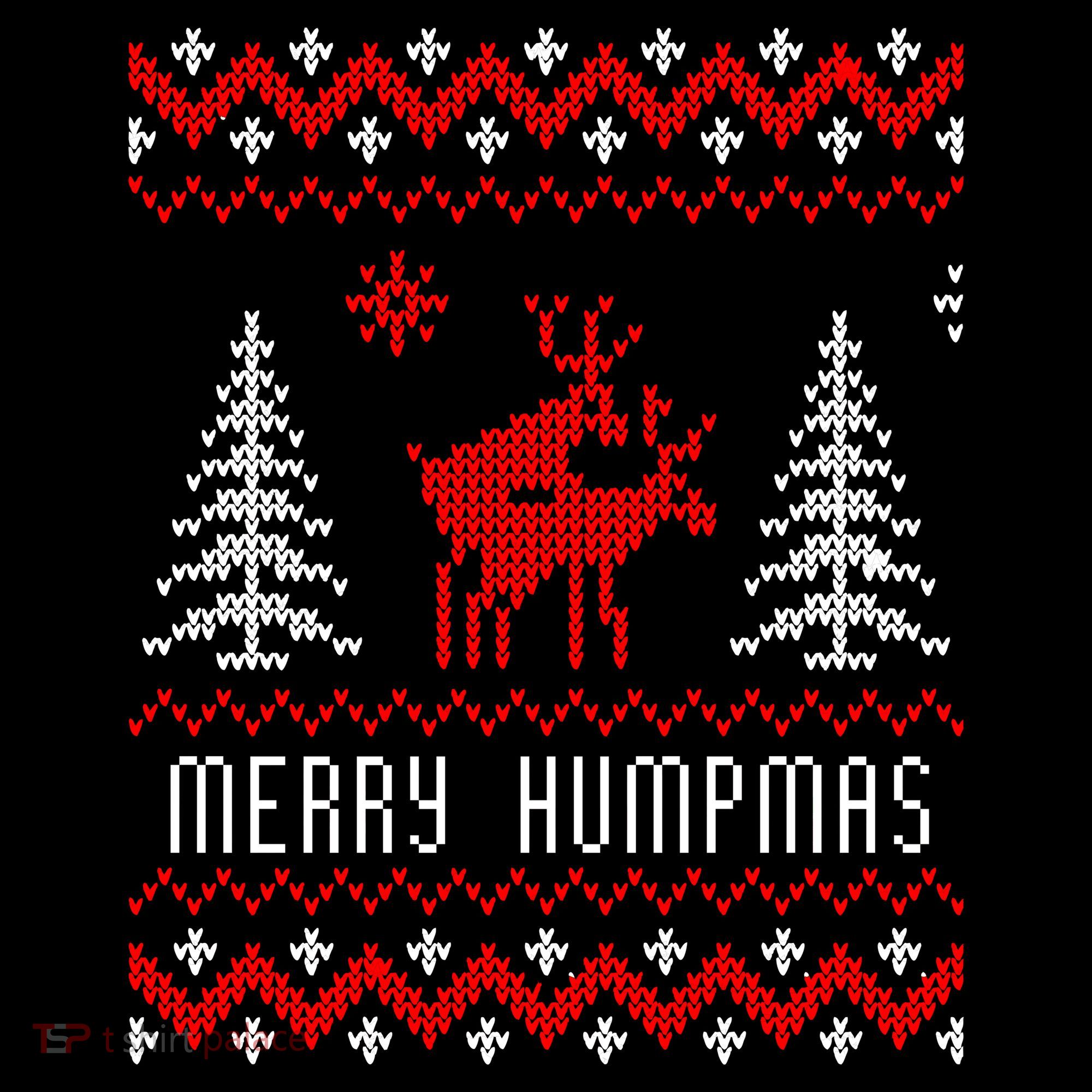 Ugly Christmas Sweater Merry Humpmas Reindeer Women's Hoodie