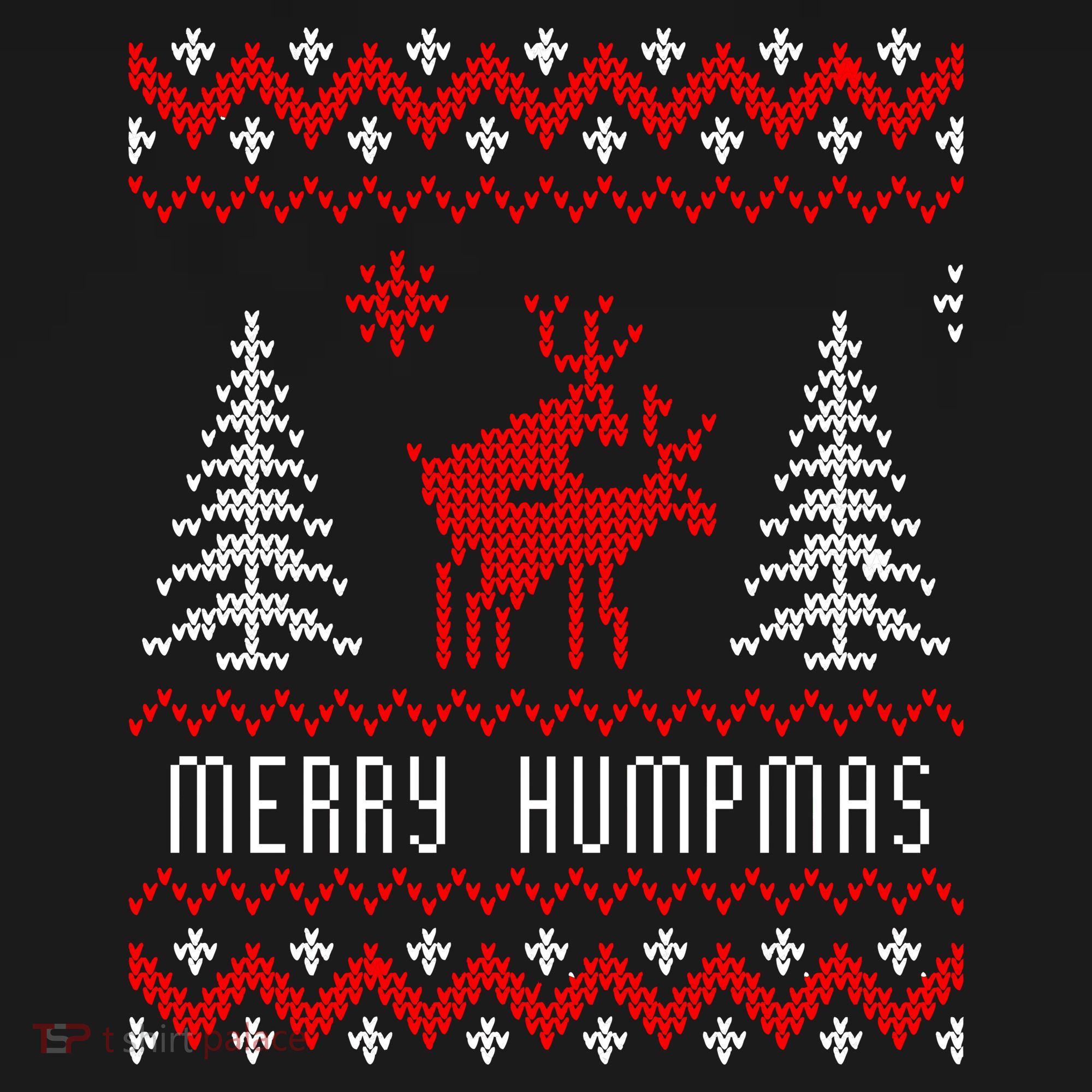 Ugly Christmas Sweater Merry Humpmas Reindeer Mousepad