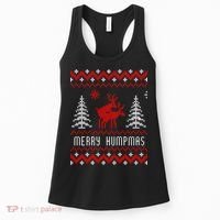 Ugly Christmas Sweater Merry Humpmas Reindeer Women's Tank Top thumb 0