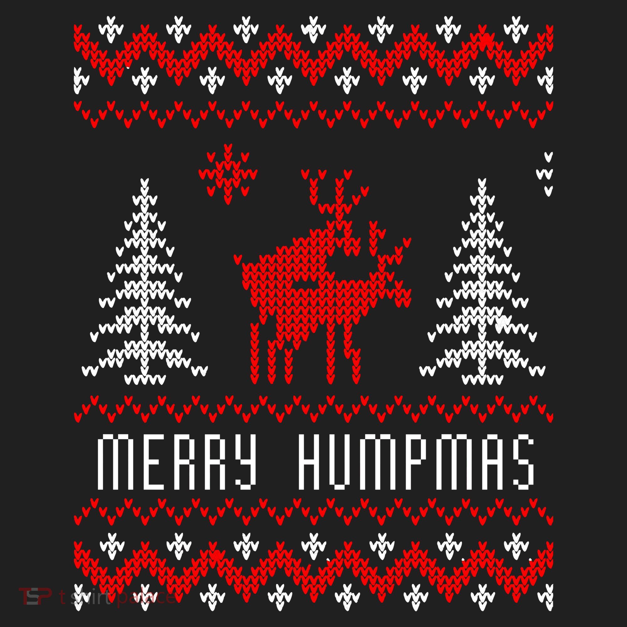Ugly Christmas Sweater Merry Humpmas Reindeer Hat