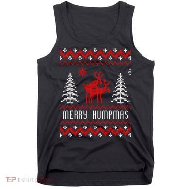 Ugly Christmas Sweater Merry Humpmas Reindeer Tank Top