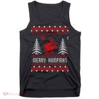 Ugly Christmas Sweater Merry Humpmas Reindeer Tank Top thumb 0