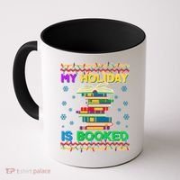 Ugly Christmas Sweater My Holiday Is Booked Coffee Mug thumb 0
