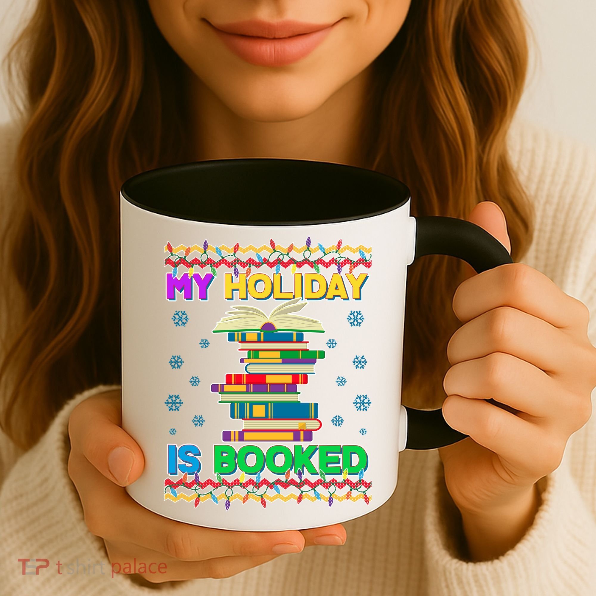 Ugly Christmas Sweater My Holiday Is Booked Coffee Mug