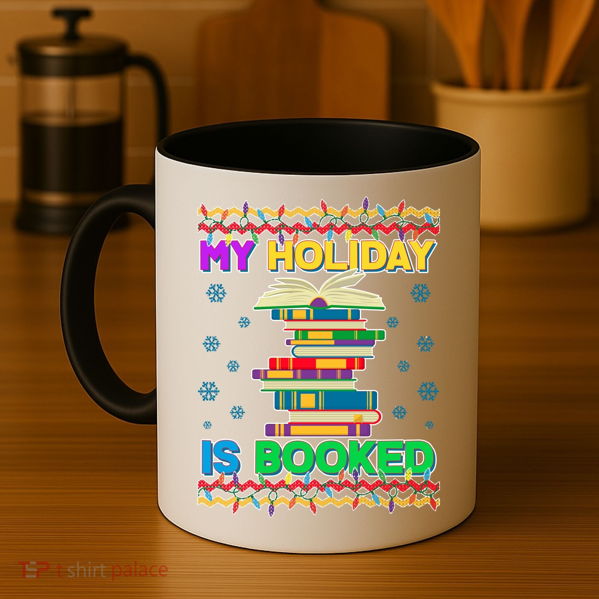 Ugly Christmas Sweater My Holiday Is Booked Coffee Mug