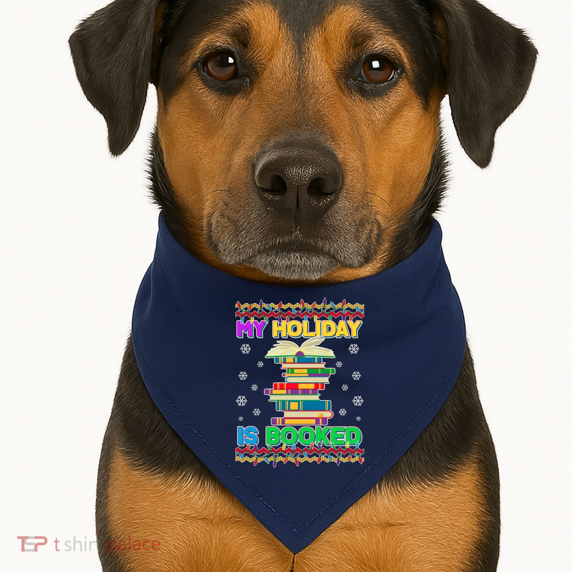 Ugly Christmas Sweater My Holiday Is Booked USA-Made Doggie Bandana