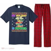 Ugly Christmas Sweater My Holiday Is Booked Pajama Set thumb 0