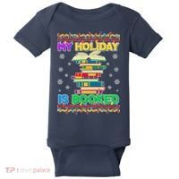 Ugly Christmas Sweater My Holiday Is Booked Baby Bodysuit thumb 0