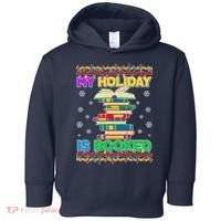 Ugly Christmas Sweater My Holiday Is Booked Toddler Hoodie thumb 0