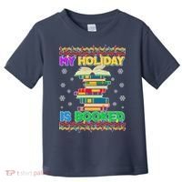 Ugly Christmas Sweater My Holiday Is Booked Toddler T-Shirt thumb 0