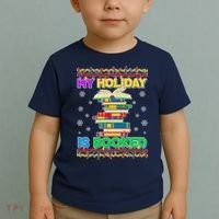 Ugly Christmas Sweater My Holiday Is Booked Toddler T-Shirt thumb 2