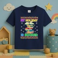 Ugly Christmas Sweater My Holiday Is Booked Toddler T-Shirt thumb 3