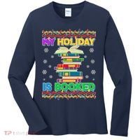 Ugly Christmas Sweater My Holiday Is Booked Women's Long Sleeve Shirt thumb 0