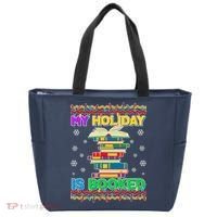 Ugly Christmas Sweater My Holiday Is Booked Tote Bag thumb 0