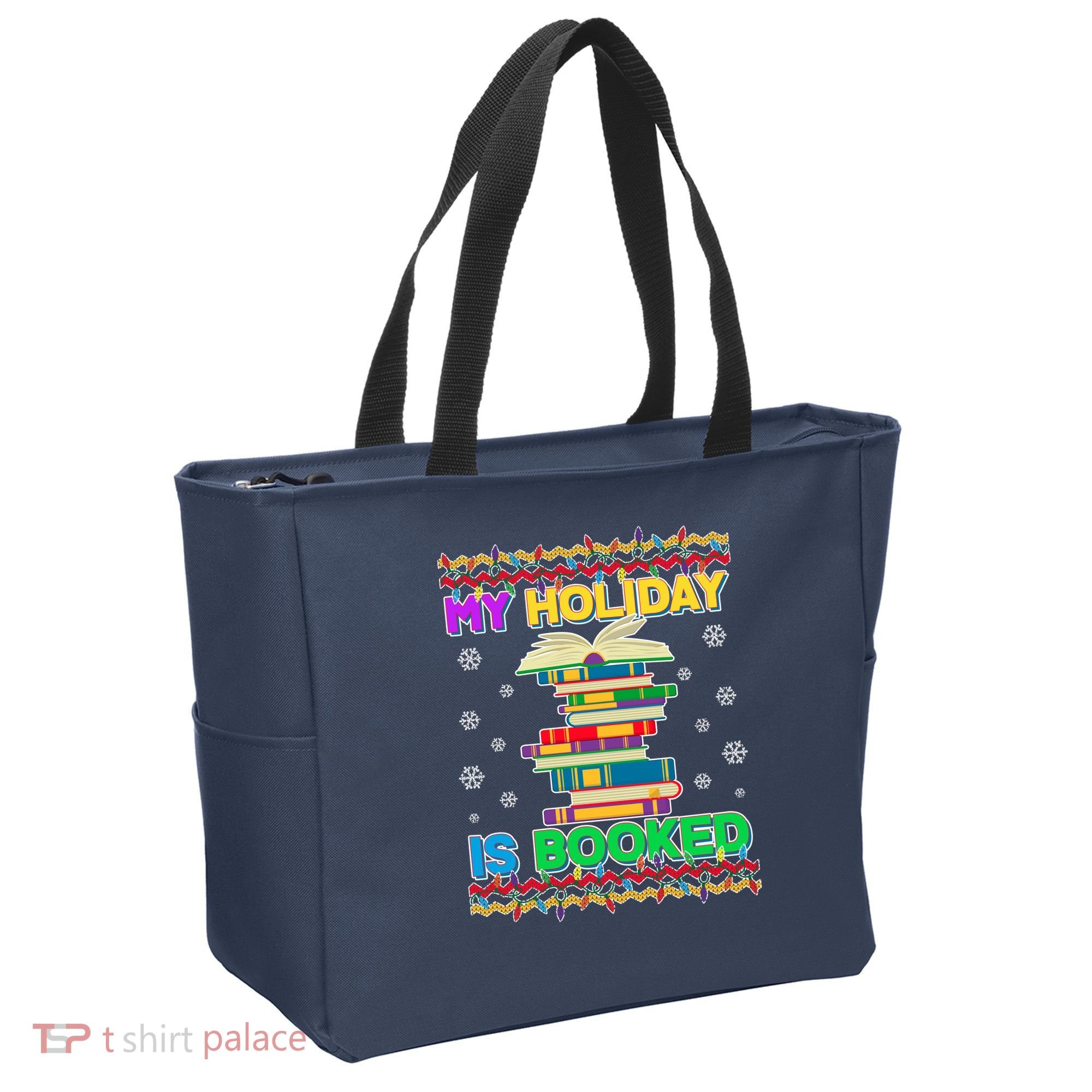 Ugly Christmas Sweater My Holiday Is Booked Tote Bag