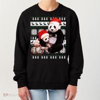 Ugly Christmas Sweater Panda Bears Women's Sweatshirt thumb 0