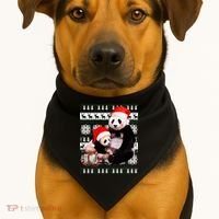 Ugly Christmas Sweater Panda Bears USA-Made Doggie Bandana thumb 1
