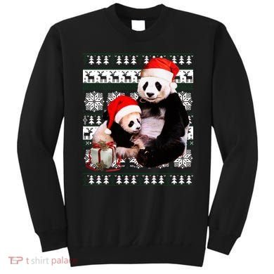 Ugly Christmas Sweater Panda Bears Sweatshirt