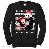 Ugly Christmas Sweater Panda Bears Sweatshirt thumb 0