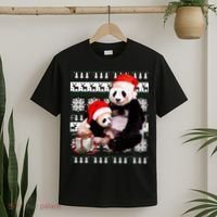 Ugly Christmas Sweater Panda Bears T-Shirt thumb 2