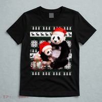Ugly Christmas Sweater Panda Bears T-Shirt thumb 5