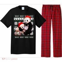 Ugly Christmas Sweater Panda Bears Pajama Set thumb 0