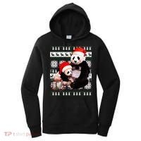 Ugly Christmas Sweater Panda Bears Women's Hoodie thumb 0