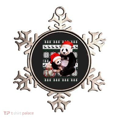 Ugly Christmas Sweater Panda Bears Ornament