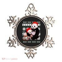 Ugly Christmas Sweater Panda Bears Ornament thumb 0