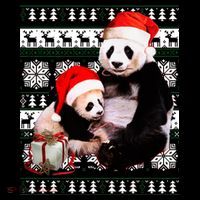 Ugly Christmas Sweater Panda Bears Ornament thumb 1