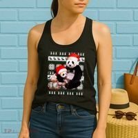 Ugly Christmas Sweater Panda Bears Women's Tank Top thumb 2