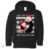 Ugly Christmas Sweater Panda Bears Toddler Hoodie thumb 0