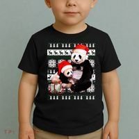 Ugly Christmas Sweater Panda Bears Toddler T-Shirt thumb 2