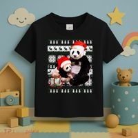 Ugly Christmas Sweater Panda Bears Toddler T-Shirt thumb 3