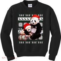Ugly Christmas Sweater Panda Bears Kids Sweatshirt thumb 0