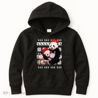 Ugly Christmas Sweater Panda Bears Kids Hoodie thumb 0