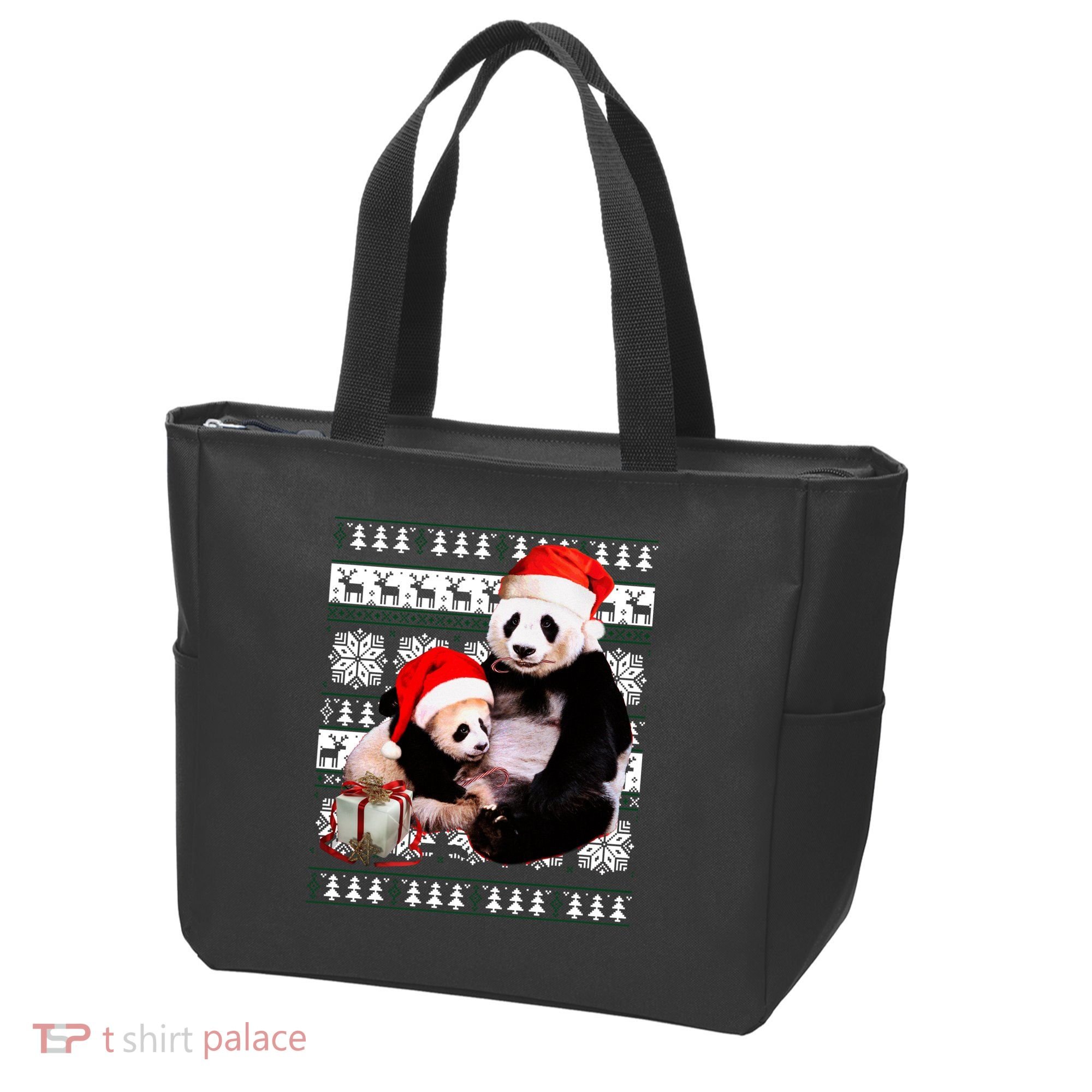 Ugly Christmas Sweater Panda Bears Tote Bag