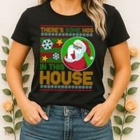 Ugly Christmas Sweater Santa Claus Hos In This House Women's T-Shirt thumb 2