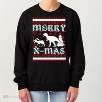 Ugly Christmas Sweater T-Rex Ate Reindeer Women's Sweatshirt thumb 0