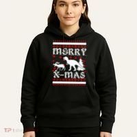 Ugly Christmas Sweater T-Rex Ate Reindeer Hoodie thumb 5