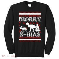 Ugly Christmas Sweater T-Rex Ate Reindeer Sweatshirt thumb 0