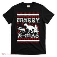 Ugly Christmas Sweater T-Rex Ate Reindeer T-Shirt thumb 0