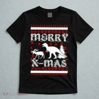 Ugly Christmas Sweater T-Rex Ate Reindeer T-Shirt thumb 5