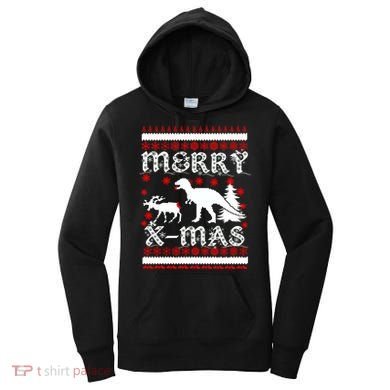 Ugly Christmas Sweater T-Rex Ate Reindeer Women's Hoodie