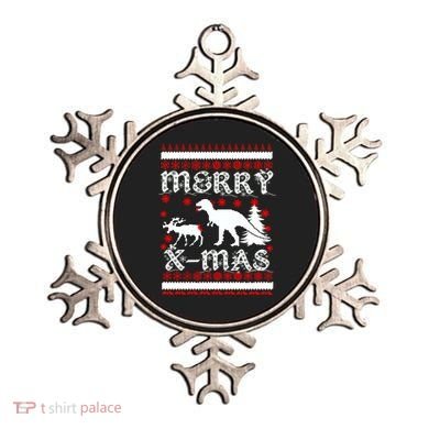 Ugly Christmas Sweater T-Rex Ate Reindeer Ornament