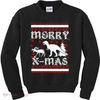 Ugly Christmas Sweater T-Rex Ate Reindeer Kids Sweatshirt thumb 0