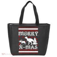Ugly Christmas Sweater T-Rex Ate Reindeer Tote Bag thumb 0