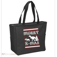 Ugly Christmas Sweater T-Rex Ate Reindeer Tote Bag thumb 2