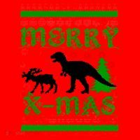 Ugly Christmas Sweater T-Rex Ate Reindeer Santa Hat thumb 1