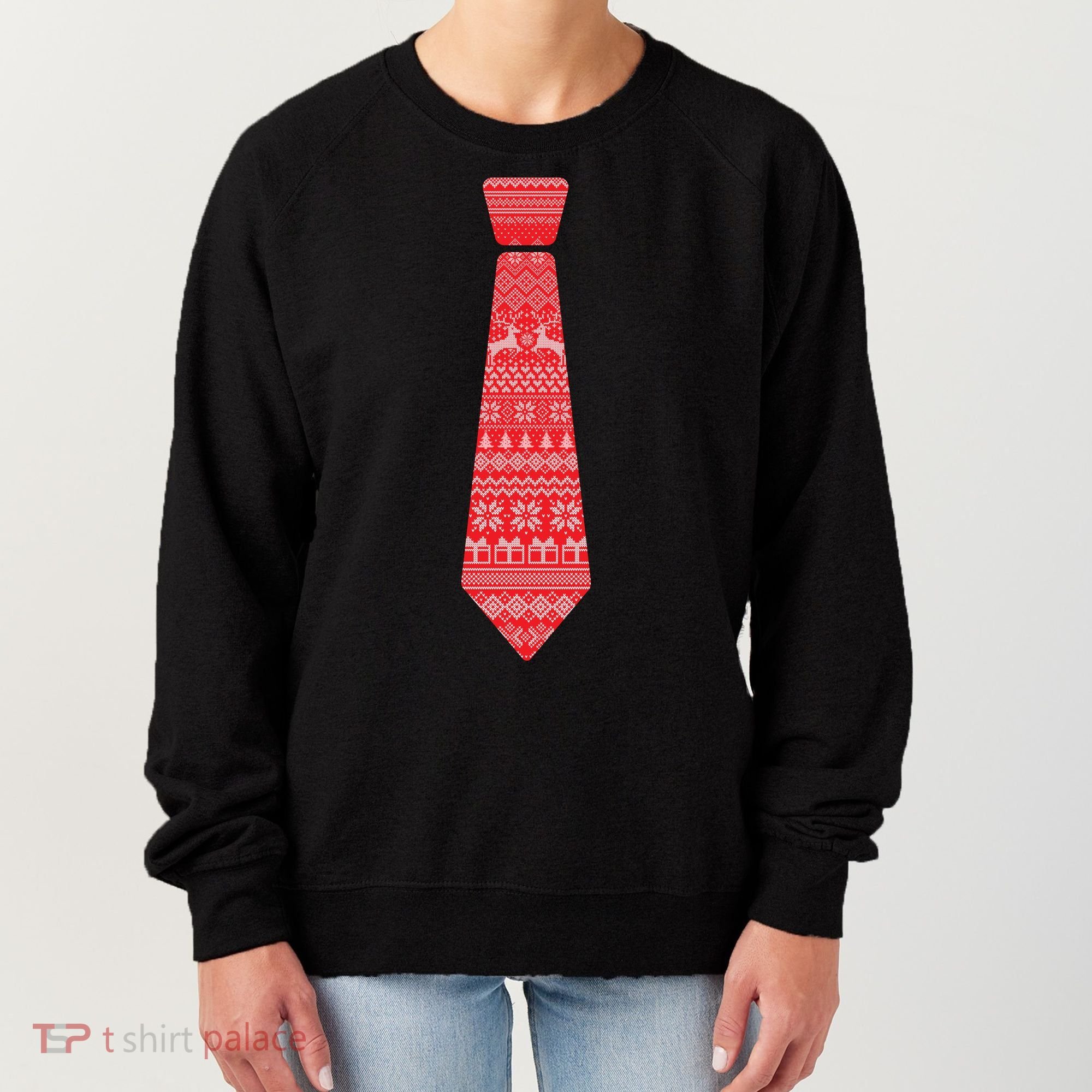 Ugly Christmas Sweater Tie Women's Sweatshirt